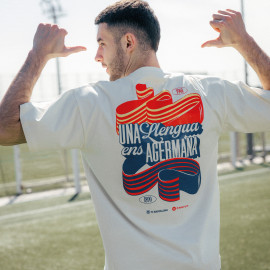 Samarreta Una llengua ens agermana FCB Òmnium